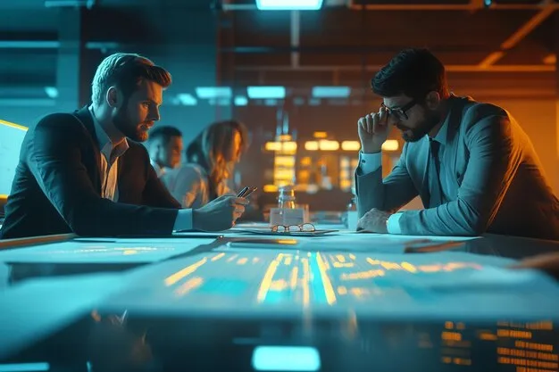 Representación de entorno corporativo digital mostrando enfoque ético en el uso de inteligencia artificial.