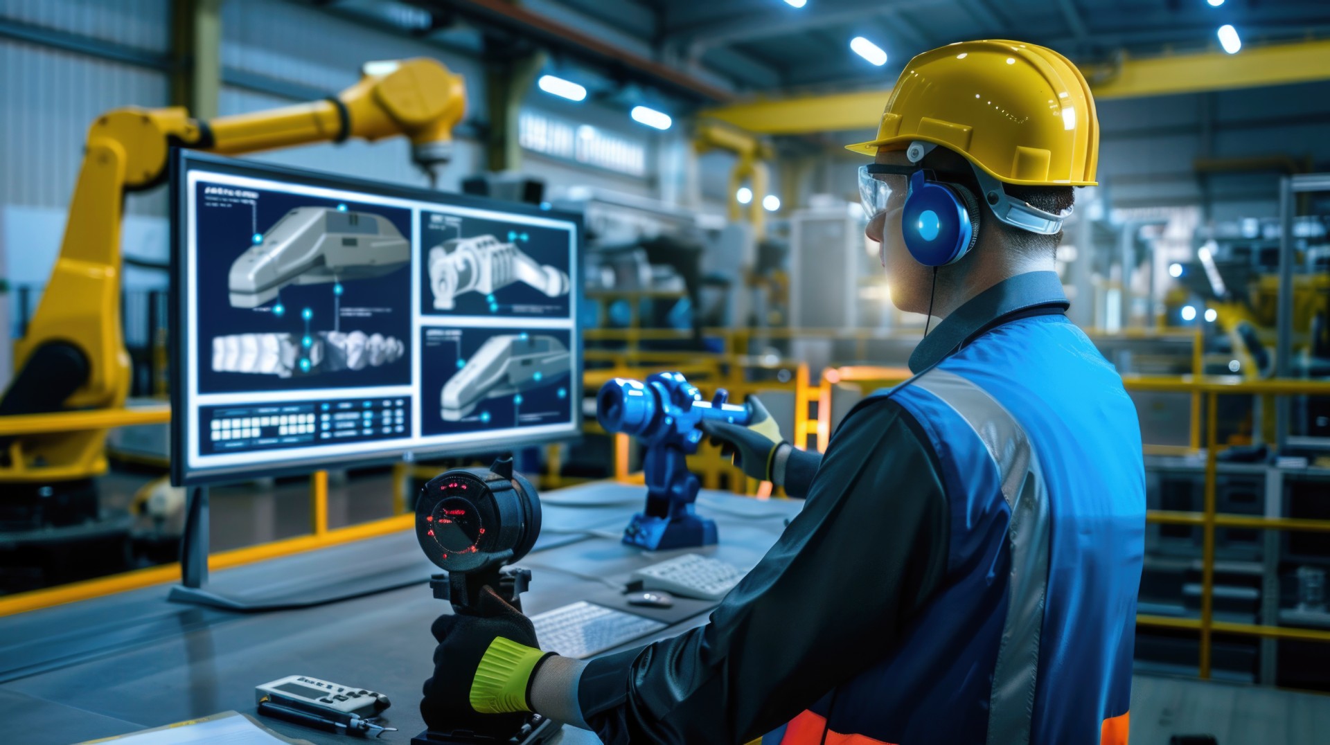 Fábrica industrial aplicando inteligencia artificial para eficiencia energética.